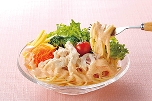 対象商品の一つ「Secoma 冷製たらこマヨパスタ」
